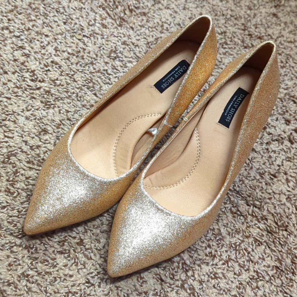 Gold Sparkly Heels